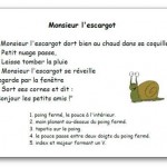 Comptine Monsieur l'escargot