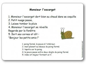 Comptine Monsieur l'escargot