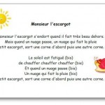 Comptine Monsieur l'escargot s'endort