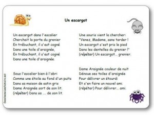 Comptine Un escargot (dans l'escalier)