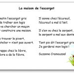 Poésie La maison de l'escargot de Suzanne Cramoussel