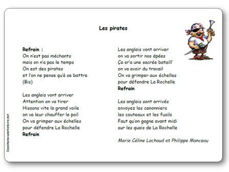 Chanson Les pirates de Marie Céline Lachaud