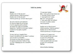 Chanson Voilà les pirates Gérard Delahaye