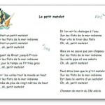 Comptine Le petit matelot