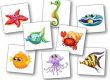 Jeu Mémory poissons et crustacés