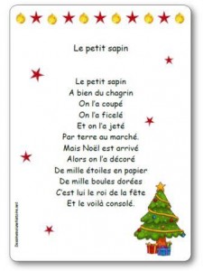 Poésie Le petit sapin