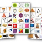 Etiquettes formes géométriques pour le tri objets réels