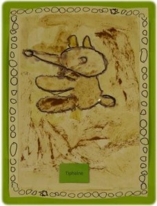 Peinture aborigène avec des épices