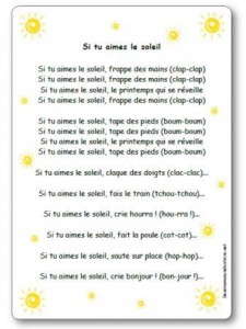 Chanson Si tu aimes le soleil
