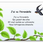 Comptine J'ai vu l'hirondelle
