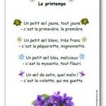Comptine Le printemps Un petit œil jaune