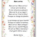 Poésie Mars arrive
