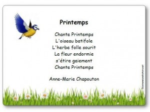 Poésie Printemps Anne Marie Chapouton