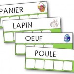Atelier des mots de Pâques image des fiches à imprimer