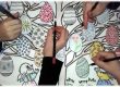 Coloriage géant à imprimer : l'arbre de Pâques