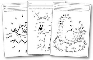 Fiches d activités Jeux des points à relier de Pâques maternelle