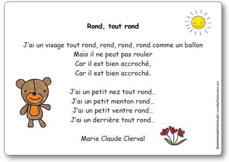 Comptine Rond tout rond Marie Claude Clerval, chanson Rond tout rond 