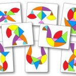 Egg tangram puzzles pattern printable Tangram oeuf Modèles à imprimer