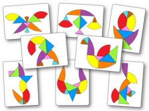 Egg tangram puzzles pattern printable Tangram oeuf Modèles à imprimer