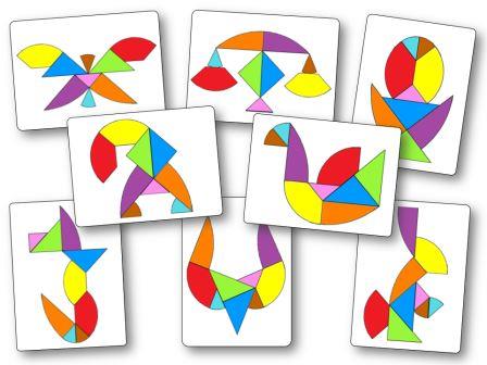 Egg tangram puzzles pattern printable Tangram œuf Modèles à imprimer, tangram oeuf poule
