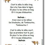 Chanson Les zébus Marie Henchoz