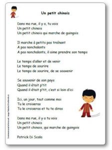 Chanson Un petit chinois Patrick Di Scala