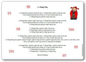 Comptine Li cheng ping de Gérard Delahaye
