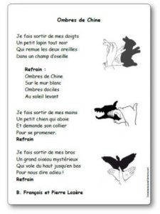 Comptine Ombres de Chine Pierre Lozère