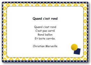 Comptine Quand c est rond c est pas carré Christian Merveille