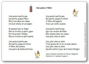 Comptine Une poule à Pékin Jean Jacques Commien Jean-Jacques Commien