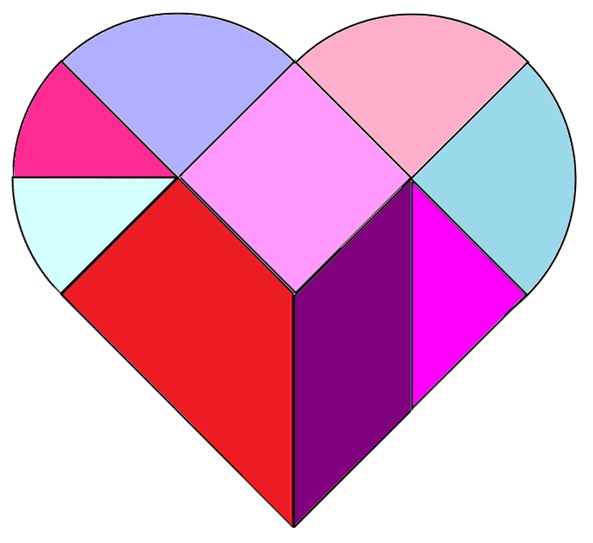 tangram coeur à imprimer