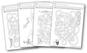 Labyrinthes printemps fiches d'activités à imprimer