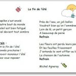 Chanson La fin de l'été Michel Agneray