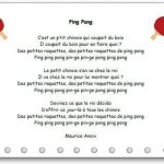 Chanson Ping Pong de Maurice Anoix
