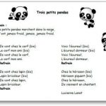 Comptine Trois petits pandas Lucienne Lanet