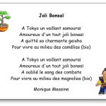 Comptine Joli Bonsaï de Monique Messine