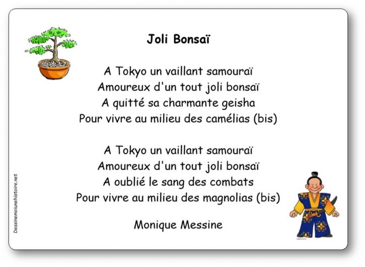 Comptine Joli Bonsaï de Monique Messine