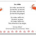 Comptine Le crabe de Corinne Albaut
