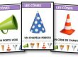 Jeu des sept familles gratuit à imprimer sur les formes géométriques Les cônes