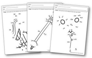 Fiches d'activités Points à relier Outils de la classe