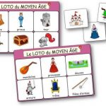 Loto du Moyen chevalier princesses et chateau fort