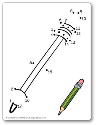Points à relier Rentrée des classes Crayon à papier Relier les points 1 à 17