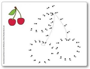 Points à relier cerises 1 à 49