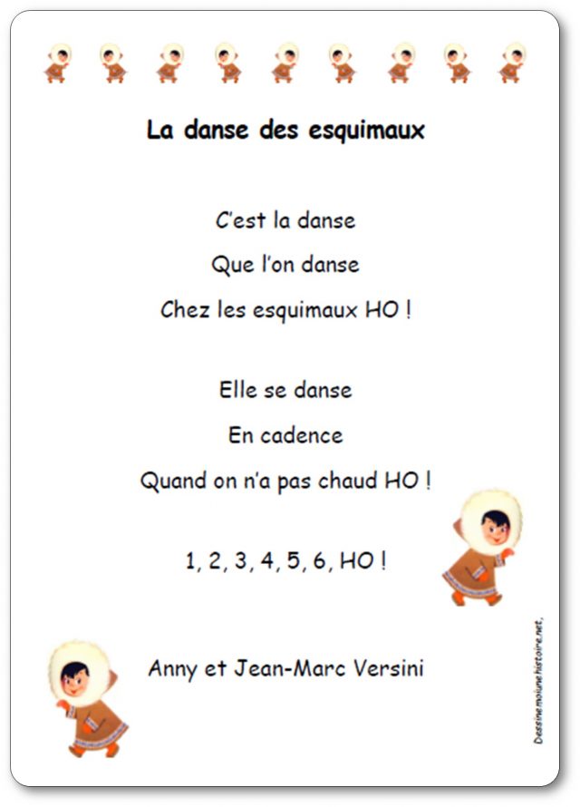 Chanson La danse des esquimaux d'Anny et Jean-Marc Versini