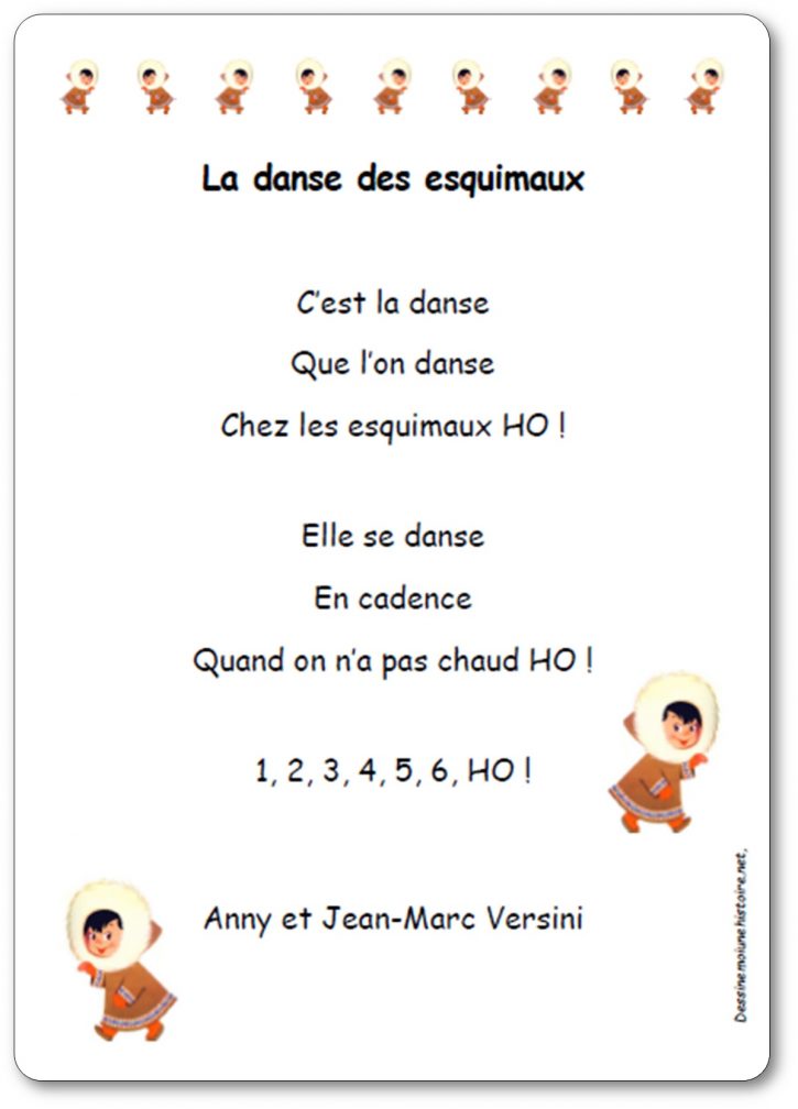 Chanson La danse des esquimaux d'Anny et Jean-Marc Versini