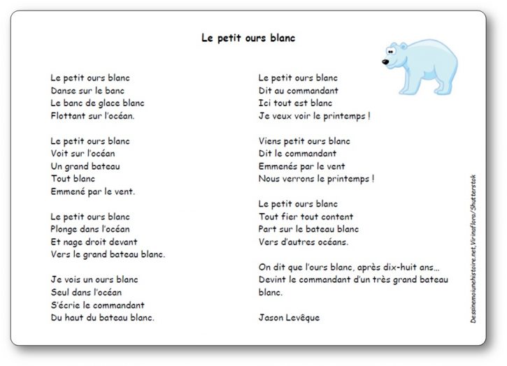 Chanson Le petit ours blanc de Jason Levêque