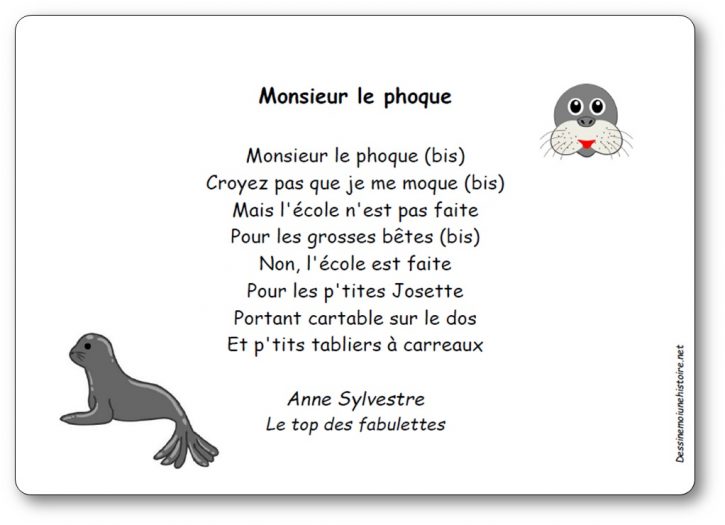 Chanson Monsieur le phoque d'Anne Sylvestre