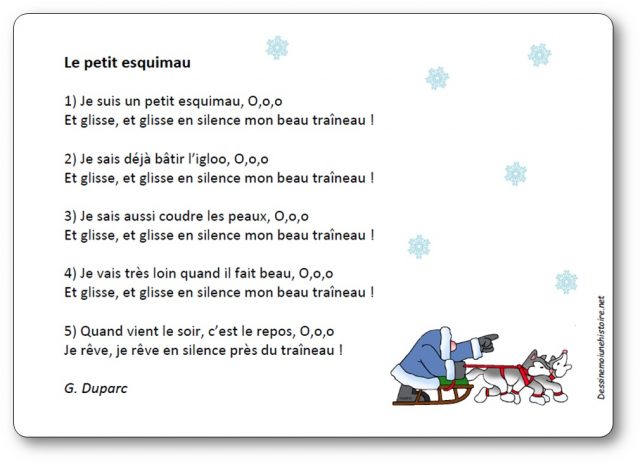 Chanson Le petit esquimau de G. Duparc