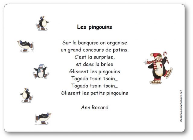 Comptine Les pingouins d'Ann Rocard