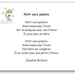 Comptine Petit ours polaire de Claudine Richard